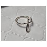Sterling Silver "X" Design Ring