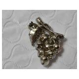 Colorful Faux Pearl and Rhinestone Brooch