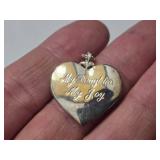 My Daughter, My Joy Diamond Pendant by Bradford Exchange crafted from solid sterling silver with 24-karat gold accents and a genuine faceted diamond