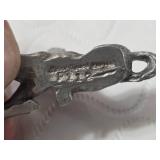 Assorted Pewter Figurines including Animals, Angel with Crystal, and Cowboy with some marked 