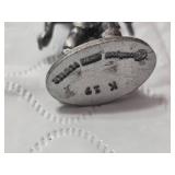 Assorted Pewter Figurines including Animals, Angel with Crystal, and Cowboy with some marked 