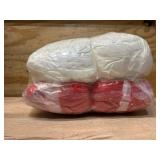$40 8 Pack Chunky Yarn for Hand Knitting - Chunky Chenille Yarn for Crocheting - Fluffy Yarns for Crochet - Jumbo Yarns for Hand Knitting 28.4 Yds 7.7 Oz Per Roll (8, Big Red-Milky White)