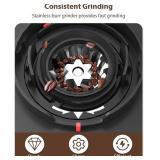 $70 Aromaster Burr Coffee Grinder,Adjustable 2-12 Cups Timer, Anti-static Design