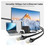 Cable Matters 10Gbps Snagless Cat 6 Ethernet Cable - 25ft, Cat 6 Cable, Cat6 Cord, Ethernet Cord, Black