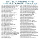 $100 Sun Visors for Polaris Ranger XP 1000 SP 570 Crew EPS 2018-2025, 2890288 Anti-Glare Visor Extension UTV Sun Shield Blockers w/Adjustable Angle and Screwdriver, Heavy Duty Padded Sun Protection Vi