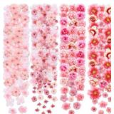 $21 Geosar 120 Pcs Artificial Flowers Bulk Mini Silk Flower for Crafts Fabric Flowers Heads Fake Small Floral Decor for Baby Shower Wildflowers Party Wedding Decor DIY Wreath(Pink,Cozy Style)