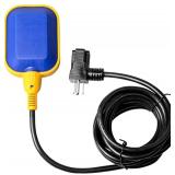 $19 Universal Tethered Float Switch for Sump Pumps - 15A, 110~250V AC, Piggyback Style Plug, 10 Feet Cord - Ideal for Water Tanks, Sewage Pumps, Septic Tank Pumps, and More