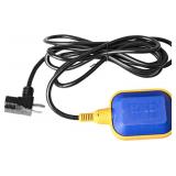 $19 Universal Tethered Float Switch for Sump Pumps - 15A, 110~250V AC, Piggyback Style Plug, 10 Feet Cord - Ideal for Water Tanks, Sewage Pumps, Septic Tank Pumps, and More
