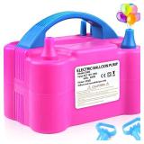 $16 QIPUMP Balloon Pump Electric,110V 600W Balloon Blower Inflator Dual Nozzle Air Pump Balloons Inflator for Decoration, Party, Sport,Gifts:2 Balloon Tying Tools