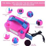 $16 QIPUMP Balloon Pump Electric,110V 600W Balloon Blower Inflator Dual Nozzle Air Pump Balloons Inflator for Decoration, Party, Sport,Gifts:2 Balloon Tying Tools