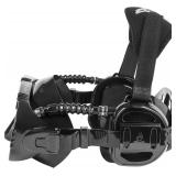 $144 IST ProEar Dive Mask with Ear Covers, Scuba Diving Pressure Equalization Gear, Tempered Glass Twin Lens (Black Silicone)