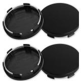 $24 2.6Inch 65MM Wheel Center Caps for Ford FL341A096 Rim Hub Caps, Pack of 4 (Matte Black, Outer 65MM, Inner 61MM)