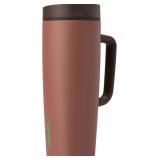 $35 Owala SmoothSip Slider Stainless Steel Insulated Travel Mug with Handle, 100% Leak Proof, For Hot and Cold Drinks, Travel Friendly with Sliding Lock Lid, 24 oz, BPA Free, Leak Proof, Cozy Cocoa