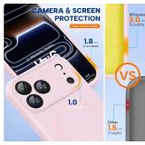 $21 Miracase Magnetic for iPhone 17 Pro Case, Compatible with MagSafe, Integrated Silicone Camera Control Cover, 3.0mm Thicken Shockproof Drop Protection Phone Case for 17 Pro,Sand Pink