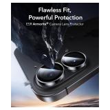 $11 ESR 2 Pack for iPhone 17/iPhone 16/iPhone 16 Plus, Camera Lens Protector, Ultra-tough HD Individual Lens Protectors, Scratch Resistant, Ultra-thin Tempered Glass, Black