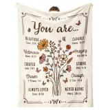 $20 Christian Gifts for Women, Christian Floral Throw Blanket, Birthday Religious Gifts for Women Friendship, Inspirational Scripture Faith Gift for Friend, Sister, Mom, Daughter (50