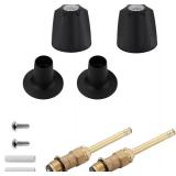 $33 Bathtub Shower Handle Remodel/Rebuild Trim Kit, Shower Knobs 2 Piece Compatible with Price Pfister Verve Faucets, Includes 12H-2H, 12H-2C Stems and Flange Base and 2 Stems (Matte Black)