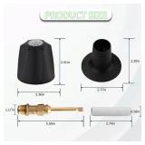 $33 Bathtub Shower Handle Remodel/Rebuild Trim Kit, Shower Knobs 2 Piece Compatible with Price Pfister Verve Faucets, Includes 12H-2H, 12H-2C Stems and Flange Base and 2 Stems (Matte Black)