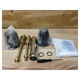 $33 Bathtub Shower Handle Remodel/Rebuild Trim Kit, Shower Knobs 2 Piece Compatible with Price Pfister Verve Faucets, Includes 12H-2H, 12H-2C Stems and Flange Base and 2 Stems (Matte Black)