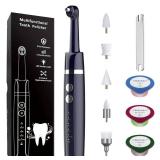 $30 Tooth Polisher,Teeth Polishing Kit for Daily Cleaning,Polishing Then Whitening of Tooth (Professional Toothpaste Include),USB Rechargeable Dental Polisher with LED Light,6 Heads,5 Speed Modes