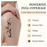 $15 Tattoo Cover Up Makeup Waterproof, 2 Colors Mix Foundation Full Coverage Tattoo Coverup Make Up for Leg Neck Body, Scars Vitiligo Veins Dark Spots Long Lasting Concealer for All Skin, Ivory Dark 1