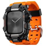 $31 ULTIMAL Rugged Case with Band for Apple Watch 46mm,Compatible with Apple Watch Series 11/10, Military Grade Shockproof Bumper Cover for iWatch Tactical Band Men (Orange, 46mm)