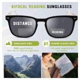 DEHOTRE Progressive Multifocal Reading Sunglasses Men No Line Bifocal Sun Readers with Core Wire Zero Top Spring Hinge UV400