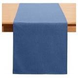 Vintage blue Table Runner 13 x 72 Inches Long, Cotton Linen Table Linen for Memorial Day, Spring, Easter, Summer, Party, Wedding, Daily Kitchen Dining, Machine Washabl(13" x 72", Vintage Blue)