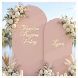 $26 Nude Arch Covers Set of 2-7.2 and 6ft Nude Arch Backdrop Cover Spandex Wedding Balloon Arch Stand Covers for Baby Shower Birthday Party Bridal Shower Photo Arch Covers Stretchy Backdrop
