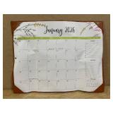 $13 Desk Calendar 2026 with Desk Mat   22" x 17" Large Desk Pad Calendar Runs from January 2026 to June 2027, Floral Design Desktop Calendar for Home, Office