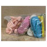 $36 16 Pcs Funny Baby Shower Chancla Game Activities Baby Shower Games How to Throw The Chancla at Their Bad Ass Doll Babies Showers Game Gender Reveal for Adults, 7.7 x 4.9 Inch