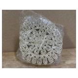 $44 Set of 12 Ruffled Woven Corn Husk Placemats 11.8
