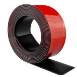 $22 Neoprene Rubber Strips Self Adhesive Solid Rubber Sheets, Rolls & Strips for DIY Gaskets Crafts Pads Seals Warehouse Flooring Neoprene Sheet with Adhesive Backing (2" Wide x 1/8" Thick x 10