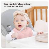 $11 Susurration Muslin Baby Drool Bibs 10Pack Soft Square Adjustable Bandana Bibs for Unisex Baby Girls & Boys