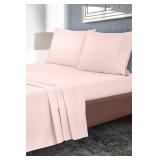 $16 Royale Linens 2 Pack Bulk Flat Sheet Set - Top Sheets - Soft 1800 Microfiber - Wrinkle & Stain Resistant - for Hotel, Massage Table, Hospital, Dorm - Full Flat Sheet Sold Separately (Full, Pink)