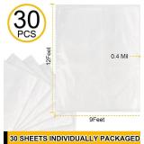 $30 30 Pack Plastic Drop Cloth, 9x12 Ft Plastic Sheeting for Painting, Dust-Proof Tear-Resistant Painters Plastics Tarp Cloth for Furniture Floor Sofa Protector Cover Durable & Thick