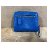 $11 Genuine Wallet Women RFID Blocking Card Holder, Small Leather Womens Wallet with Zipper ID Window Coin Pocket