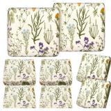 $43 Hosuly 8 Pcs Spring Wildflower Sofa Cushion Cover for Patio Summer Floral Stretch Outdoor Sofa Seat Cushions Covers Tropical Flower Indoor Replacement Couch Slipcover Flexibility Chair Seat Cover