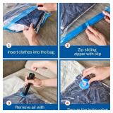 $24 Spacesaver 4 Pack Large Vacuum Storage Bags for Comforters, Blankets & Clothes   Vacuum Sealed Compression Bags with Hand Pump   Space Saver Storage Bags for Bedding, Moving, Travel & Organization
