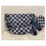 $18 Checkered Crossbody Bum Bags for Women, Nylon Sling Bags with Shoulder Strap, Large Capacity Checkered Purse Bag