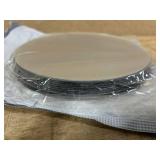 12 Pieces Mirror Tray Candle Tray Round Square Plate for Wedding Decorations Plate Wedding Centerpieces, 2 mm Thick(7.8 Inch,Round)