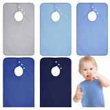 $19 Hercicy Full Coverage Pullover Toddler Baby Bibs Terry Cloth Bibs with Snap Button for 0-4 Years Unisex Feeding Drooling
