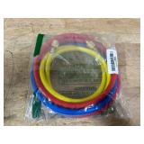 $18 3 Pieces AC Manifold Gauge Hose Kit for R134A R404A R12 R502, 1/4" Thread Automotive Air Condition Refrigerant R134A A/C Charging Hose with 5ft Hoses
