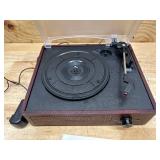 $28 Vinyl Record Player Turntable with Built-in Bluetooth Receiver & 2 Stereo Speakers, 3 Speed 3 Size Portable Retro Record Player for Entertainment and Home Decoration