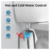 $37 Hot and Cold Bidet Sprayer for Toilet, BRITULIF Bidet Attachment for Warm Water, Bidet with Warm Water Muslim Shower, Ideal for Feminine Hygiene, Pet Cleaning, Cloth Diapers, and Elderly Care