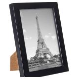 $34 upsimples 5x7 Picture Frame with Real Glass,Bulk Photo Frames for Wall or Tabletop Display,Set of 17,Black