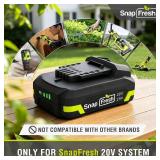 $40 SnapFresh 20V 2.0Ah Battery(Not Works with Other Brands), Battery Support Fast Charging(BBT-DC20A)