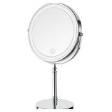 $28 DEIOVWXS Makeup Mirror, Rechargeable Vanity Mirror with 3 Lights, 1X/10X | Adjustable Brightness, 3000mAh, Double-Sided, Gift for Mom, Women, Wife, Girls, Dorm Room Essential