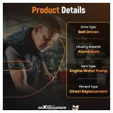 $21 maXpeedingrods AW6038 Engine Water Pump for Chrysler 200 2011-2014, Sebring 2007-2010, for Dodge Avenger 2008-2014 Journey 2009-2014, for Jeep Compass 2007-2015 Patriot 2007-2015 2.4L