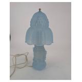 Mushroom Table Lamp Blue Glass